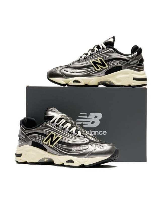 スニーカー New Balance Sneakers 1000 Sl In llic Silver Leather New Balance Sneakers 1000 SL in metallic silver leather